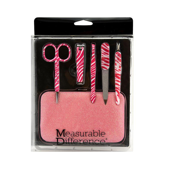 Grab-N-Go Pink Zebra Manicure Kit